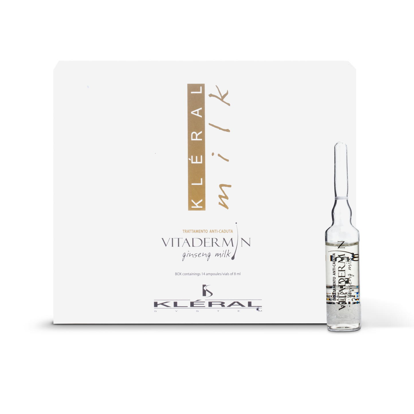 Kleral Vitadermin Anti-Thinning Treatment with Ginseng Milk 14 Ampoules