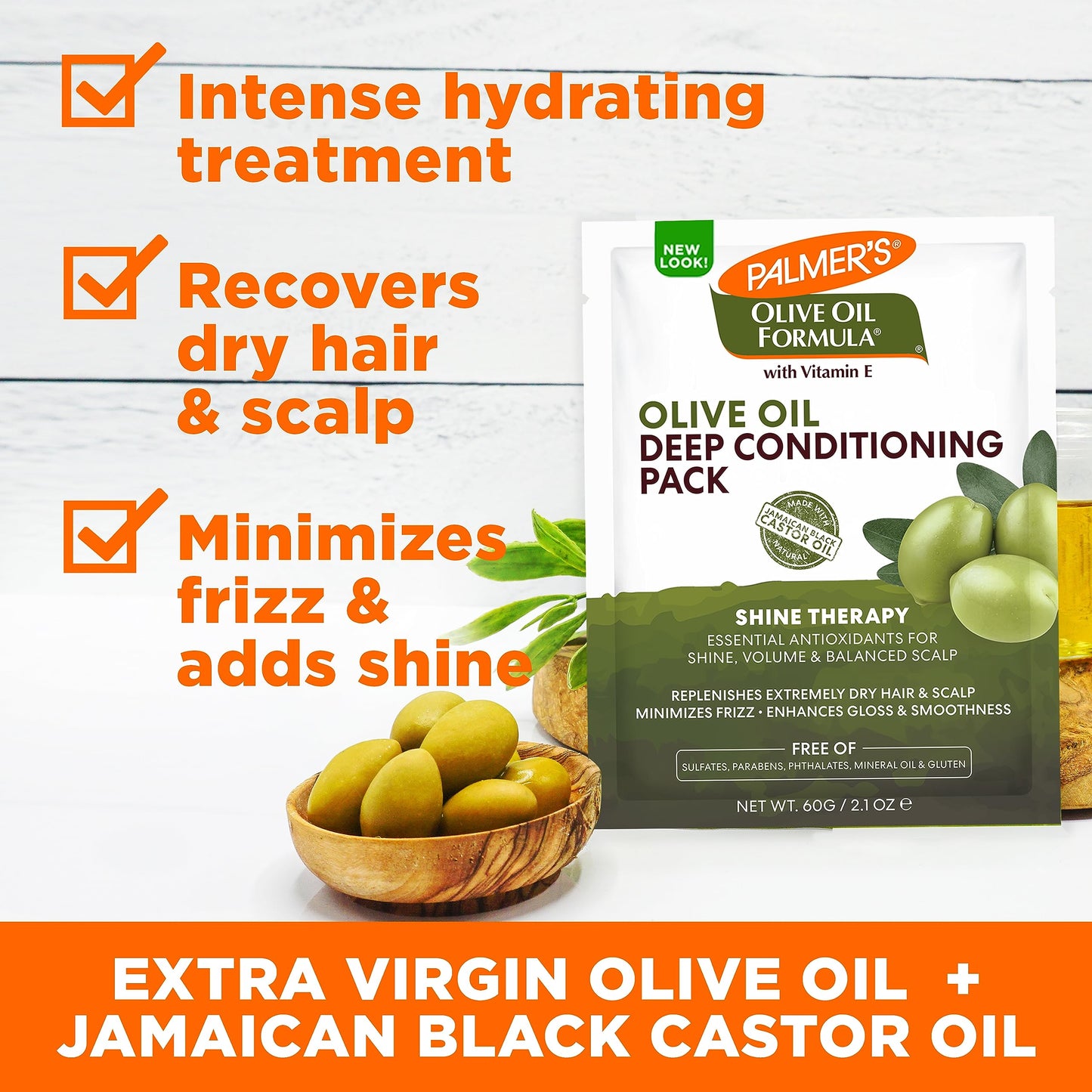Sachet de revitalisant profond Organi-Gro à l'huile d'olive de Palmer