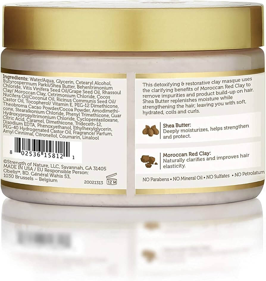 Masque à l'argile marocaine et au beurre de karité African Pride 12 oz