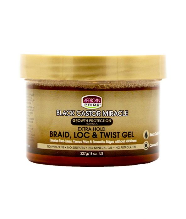 Gel torsadé pour tresses BlackCastor Miracle Braid Lock d'African Pride, 227 g