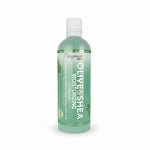 Bottle of Olive & Shea Moisturizing Shampoo on a white background