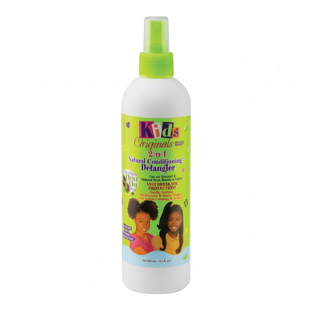 Kiz Lizs Originals 2-in-1 Natural Conditioning Detangler bottle on a white background