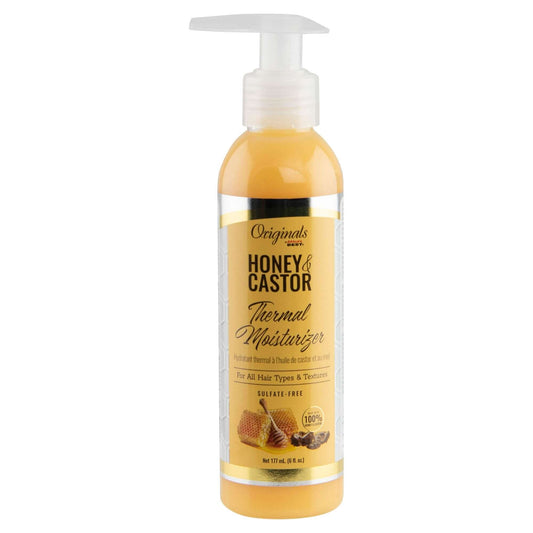 Moisturizing hair cream with honey and castor oil for heat protection