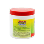 Jar of Africa's Best Super Gro hair and scalp conditioner with a red lid on a white background