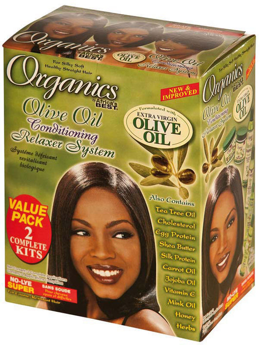 Africa's Best Organic Olive Oil Relaxer Value Kit Super