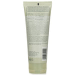 Back label of a green tube with text and a barcode on a white background