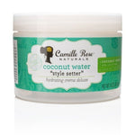 Camille Rose Naturals coconut water style setter product on a white background
