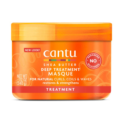 Cantu Shea Butter Deep Treatment Masque 340g for intense moisture and repair of dry, damaged hair.
