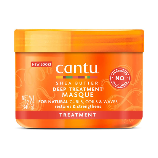 Cantu Shea Butter Deep Treatment Masque 340g for intense moisture and repair of dry, damaged hair.