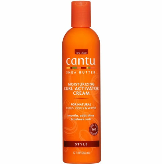 Cantu Shea Butter Moisturizing Curl Activator Cream 355ml for defining natural curls and waves.
