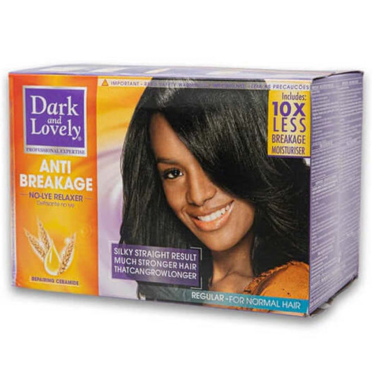 Dark & Lovely Anti-Breakage No-Lye Relaxer Kit Regular for smooth, manageable hair