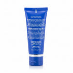 Blue tube of skincare product on a white background
