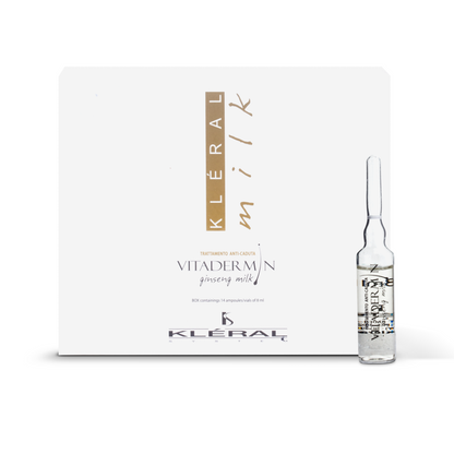 Kleral Vitadermin Anti-Thinning Treatment with Ginseng Milk  14 Ampoules