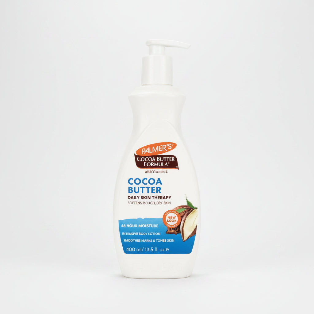 Palmer's Cocoa Butter Formula lotion bottle on a white background