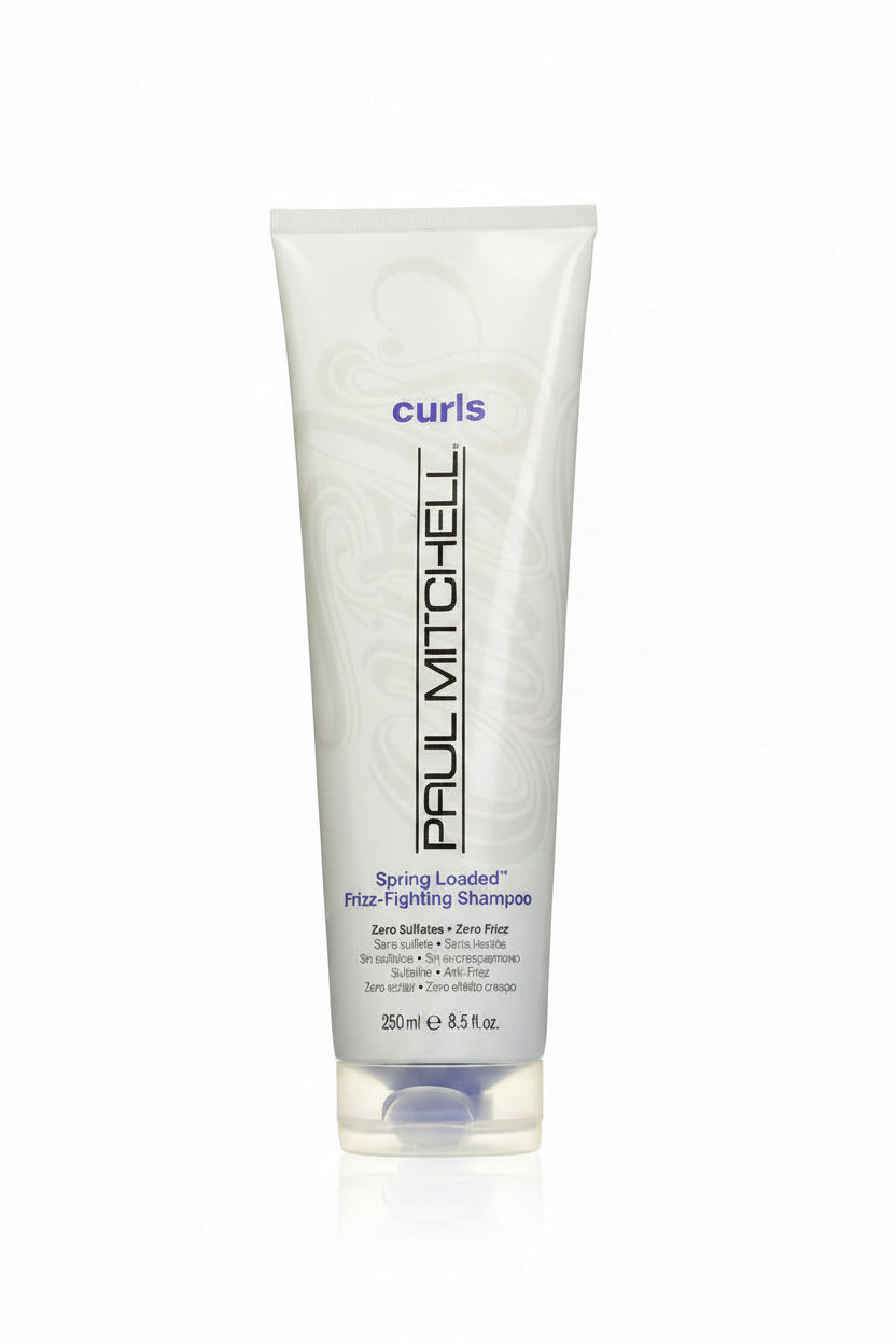 Paul Mitchell shampoo bottle with 'curls' branding on a white background