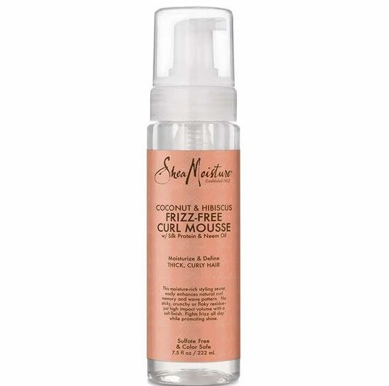 Shea Moisture Kokos &amp; Hibiscus Frizz Free Curl Mousse 7,5oz