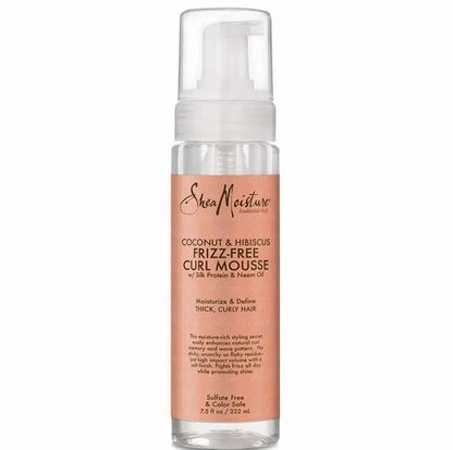 Shea Moisture Kokos &amp; Hibiscus Frizz Free Curl Mousse 7,5oz