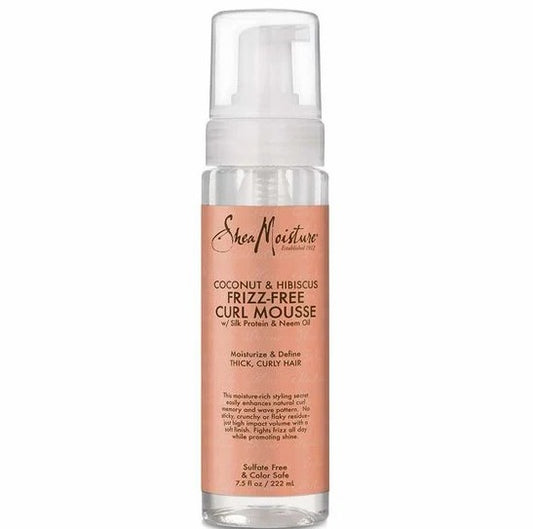 Shea Moisture Kokos &amp; Hibiscus Frizz Free Curl Mousse 7,5oz