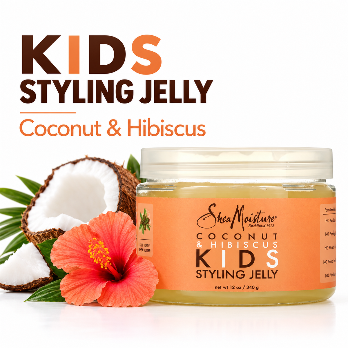 Shea Moisture Coconut & Hibiscus Kids Styling Jelly 12oz