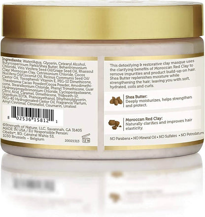 Masque à l'argile marocaine et au beurre de karité African Pride 12 oz 