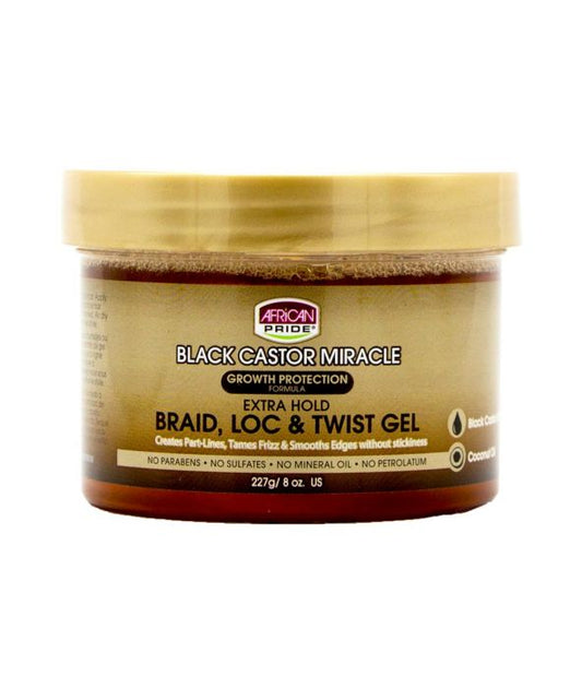 Gel torsadé pour tresses BlackCastor Miracle Braid Lock d'African Pride, 227 g