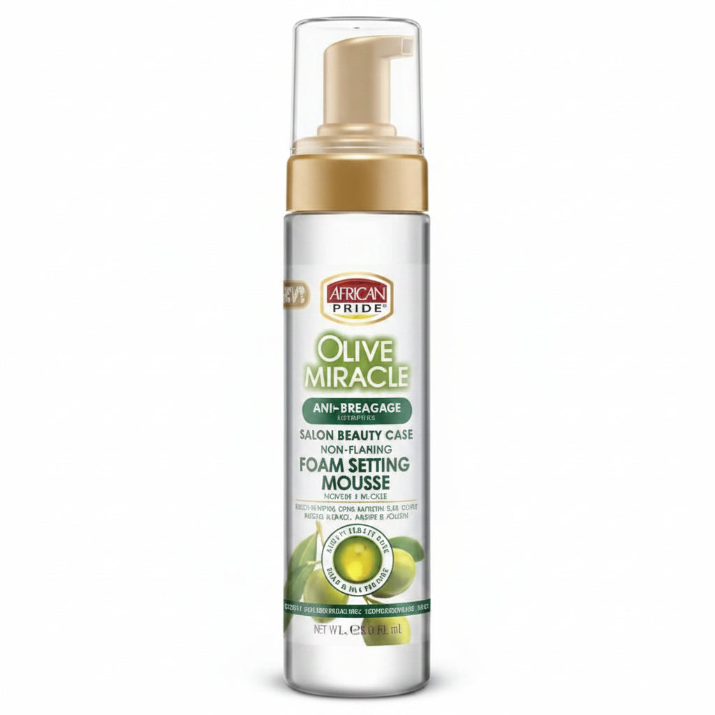 African Pride Olive Miracle foam for curl definition