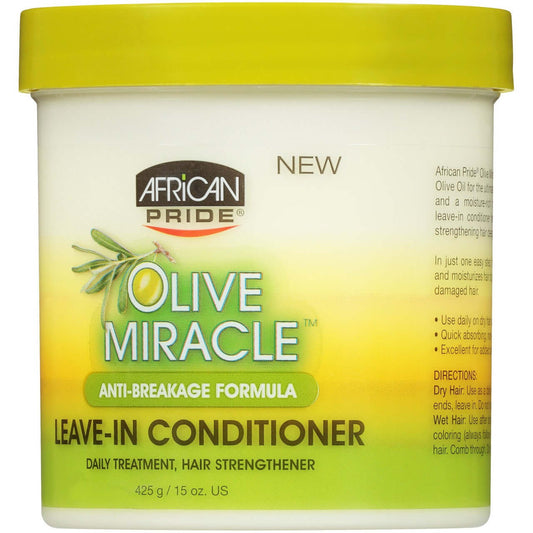 Après-shampoing hydratant sans rinçage Olive Miracle d'African Pride, 425 ml