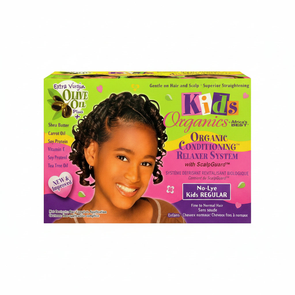 Complete kids relaxer system with neutralizing shampoo