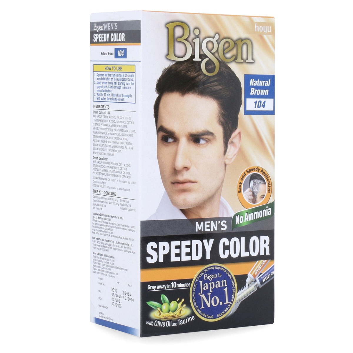 Bigen Mens Hair Color Natural Brown 104