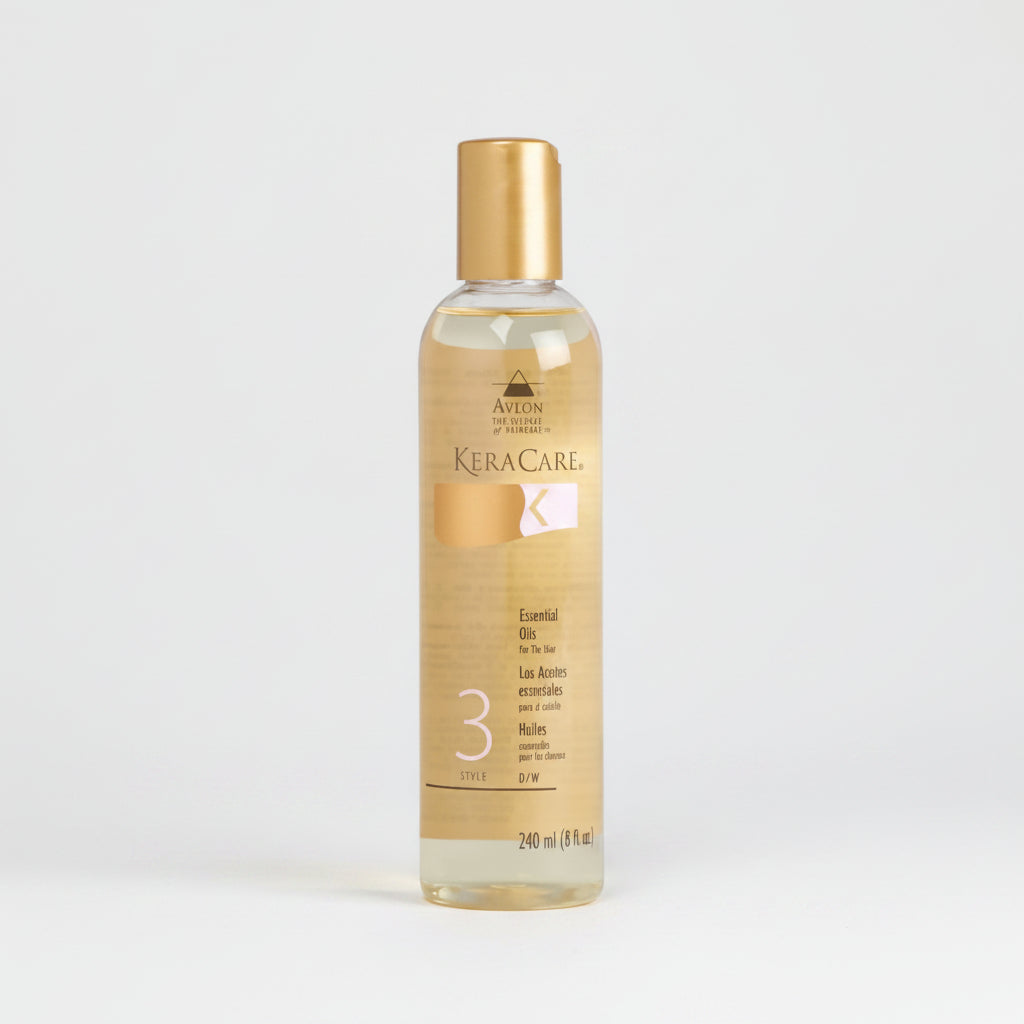 KeraCare bottle of essential oil on a white background
